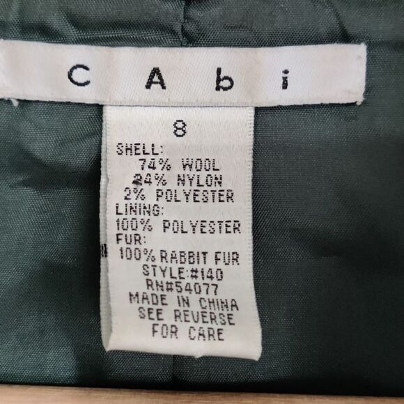 CAbi Green Gray Plaid Classic Blazer Suit jacket Size 8 - Picture 9 of 9